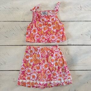 Lilly  Pulitzer Girls Butterfly Daisy Skirt Set